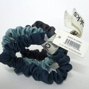 Lokks - Shades of Blue Mini Scrunchies - 3-count